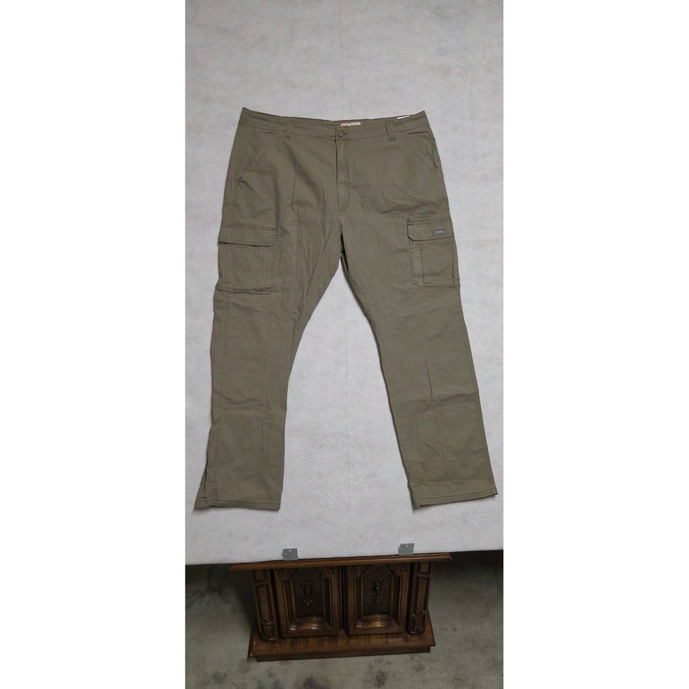 Wrangler Five Star Relaxed Fit Cargo Pants 42x32 Olive Green Flex Ripstop